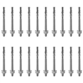 CHUEHKAK Lot de 20 boulons d'ancrage galvanisés M10 x 110 mm