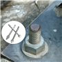CHUEHKAK Lot de 20 boulons d'ancrage galvanisés M10 x 110 mm, pour charges lourdes, béton, pour balustrade, fixation de panneaux