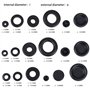 Kit d'assortiment d'anneau de joint d'inductance électrique pour bouchon en caoutchouc noir pour la protection des fils, des fic