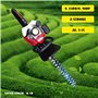 Taille-haie professionnel à essence 22,5 cm³ 1,25 CV sécateur à essence pour jardin avec poignée rotative
