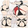 Ceinture de yoga pour jambes bšdm en cuir noir