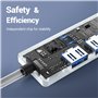 HUB USB, Station d'accueil USB, HUB USB 3.0 5GBPS, hub de données Portable Ultra Fin, HUB USB 4 en 1 avec 4 * USB 3.0 Compatible