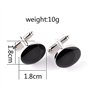 YKKJ Boutons de Manchette, Onyx Cufflinks Convient aux Cadeaux de Fête de Mariage, à la Fête des Pères, à Noël, à la Remise des 