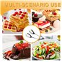 Lot de 4 Couverts à Salade, 20cm Cuillère à Salade et Fourchette à Salade, Serveurs à Salade, Couvert à Salade en Acier Inoxydab