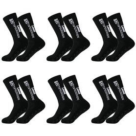 YOYEAH Chaussettes de Football - 6 Paires Grip Socks 39-46 Grip Socks Soccer pour Hommes Femmes Soccer Basketball Course à Pied