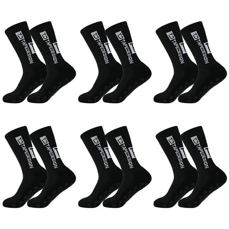 YOYEAH Chaussettes de Football - 6 Paires Grip Socks 39-46 Grip Socks Soccer pour Hommes Femmes Soccer Basketball Course à Pied