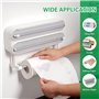Distributeur de film avec cutter 3 en 1 distributeur universel pour films et porte-rouleau de cuisine, distributeur de film tran