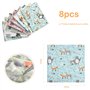 8 Pièces Tissus Coton Couture Tissus en Pure Coton pour Patchwork Tissu Patchwork Carrés de Tissu Patchwork en Coton pour Coutur