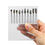 10 Pcs Fraise Metal pour Fraiseuse 3mm Double Coupe de Tungstène Fraises Rotatives Fraise Meuleuse Droite pour Outils Rotatifs T