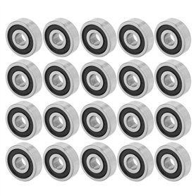 20pcs 625RS Roulements à Billes Profonds à Grande Vitesse de Cannelure Scellés par Caoutchouc 16x5x5mm