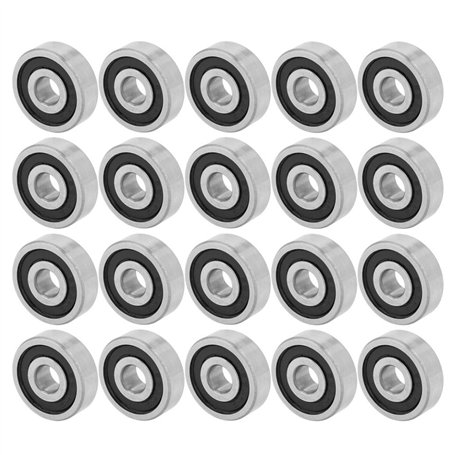 20pcs 625RS Roulements à Billes Profonds à Grande Vitesse de Cannelure Scellés par Caoutchouc 16x5x5mm
