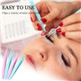 TRKETK 4 Pièces Pince à Épiler, Pince à Épiler pour Extensions de Cils Pince à Épiler Nail Art Pince à Épiler à Pointe Droite et