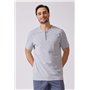 DAVID ARCHY Pyjama pour Hommes 100% Coton vêtements de Nuit Deux pièces Chemise à Manches Courtes et Pantalon avec Poches à Patt