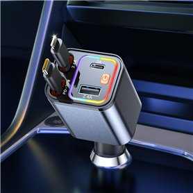 BOOTEEK 69W Chargeur de Voiture Retractable