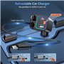 BOOTEEK 69W Chargeur de Voiture Retractable, 4 en 1 Charge Rapide Chargeur Voiture Allume Cigare USB C avec 2 Câbles Rétractable