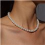 RCIDOS Collier En Perles, Collier De Perles Pour Femme，Collier Perle Femme Pour Mariage Fiançaille Valentin