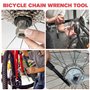 BNGXR Outils de Demonte de Cassette de Vélo, 1 Fouet de Chaîne et 2 Outils de Blocage de Cassette, Kit d'Outils de Chaîne de Vél