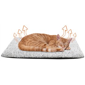 Couverture auto-chauffante pour chats et chiens 60x45cm - Couverture douce et confortable pour chat - Réduction du bruit - Houss