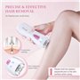 Épilateur Électrique Femme, Épilateur Visage et Corps sans Fil Rechargeable Mini Épilateur avec Tondeuse à Sourcils et Lumière L