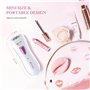 Épilateur Électrique Femme, Épilateur Visage et Corps sans Fil Rechargeable Mini Épilateur avec Tondeuse à Sourcils et Lumière L