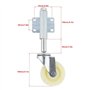 Roue de porte, roues de rotatives à ressort en nylon de 4 pouces avec capacité de charge robuste de 200 kg / 440 lb pour les app