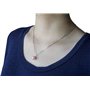 10 mm de culture d'eau douce rose perle pendentif collier en argent cadeau pour femmes filles