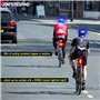 Feu Arriere Velo Puissante 110 Lumen - Eclairage Velo 5 Modes Rouge/Bleu, Rechargeable USB-C, Supports à Dégagement Rapide pour 