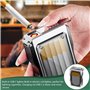 Lot de 2 étuis à cigarettes avec briquet, boîte à cigarettes avec briquet électronique, peut contenir 20 fûts, étui à cigarettes