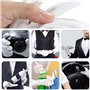 Lot de 72 gants blancs en coton : gants en coton blanc de soin, gants de protection en coton, confortables et respirants pour le