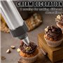 Presse à pâtisserie en acier inoxydable avec 13 pochoirs et 8 douilles, seringue à garnir pour gâteaux et biscuits