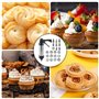 Presse à pâtisserie en acier inoxydable avec 13 pochoirs et 8 douilles, seringue à garnir pour gâteaux et biscuits