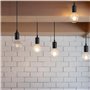 Suspension à 3 lumières réglable avec prise 4,8 m, douille de lampe à faire soi-même avec câble, douille E27 pour salle à manger