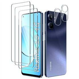 Fyqzio [3+2 Pièces Verre Trempé Pour Realme 10 4G et Caméra Arrière Protecteur