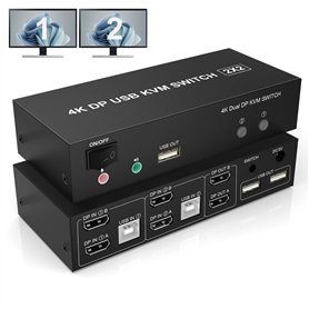 KVM Double écran Displayport