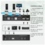4K@60 Hz à affichage étendu Commutateur KVM Displayport 2 entrées 2 Sorties avec sortie microphone
