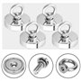Lot de 4 aimants à œillets en néodyme - 42 mm - Super puissants - Charge maximale : 55 kg - Avec anneaux de levage et vis - Pour