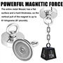 Lot de 4 aimants à œillets en néodyme - 42 mm - Super puissants - Charge maximale : 55 kg - Avec anneaux de levage et vis - Pour
