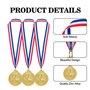 Générique 12 Pièces Football Metal Medaille: Nizirioo Médailles avec Rubans de Cou, Medaillen pour Enfants pour Trophée, Jouets,