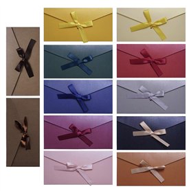 Lot de 36 enveloppes colorées en papier kraft vintage avec rubans colorés - Enveloppes en papier nacré rétro avec rubans - Pour