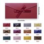 Lot de 36 enveloppes colorées en papier kraft vintage avec rubans colorés - Enveloppes en papier nacré rétro avec rubans - Pour 