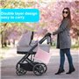Lot de 4 grands sacs à langer imperméables réutilisables avec fermeture éclair pour bébé et voyage (bleu ciel + vert herbe + vio