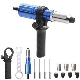 Molbory Kit d'adaptateur de pistolet à riveter avec embouts de nez de 2