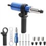Molbory Kit d'adaptateur de pistolet à riveter avec embouts de nez de 2