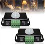 Lot de 2 détecteurs de mouvement LED - DC 12 V 24 V - Noir - Mini capteur de mouvement infrarouge PIR - Interrupteur automatique