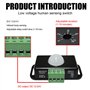 Lot de 2 détecteurs de mouvement LED - DC 12 V 24 V - Noir - Mini capteur de mouvement infrarouge PIR - Interrupteur automatique