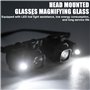 Loupe d'horloger avec lumière, loupe d'horlogerie avec 2 lumières LED, 2 x 6 x 10 x 24 x loupe de bijoutier, loupe de bijoutier,