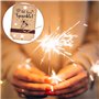 Lot de 100 étiquettes pour bougies magiques en papier kraft - Étiquettes de mariage pour bougies magiques - Pochettes métallique