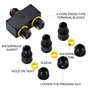 Lot de 2 boîtes de dérivation étanches IP68 - Boîte de distribution - Connecteur de câble étanche - Pour l'extérieur - Presse-ét