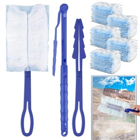 Swiffer Lot de 50 recharges pour attrape-poussière Swiffer Duster avec 1 tige télescopique et 1 poignée