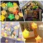 Guirlande lumineuse à LED - 300 cm - 20 LED - Blanc chaud - Nuages - Veilleuse féerique - Petites étoiles - Pour décoration de c